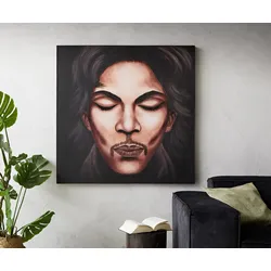 Gemälde Prince 120x120 cm Mehrfarbig Recyceltes Metall