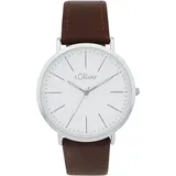 S.Oliver Herrenuhr, braunes Lederband 2039517