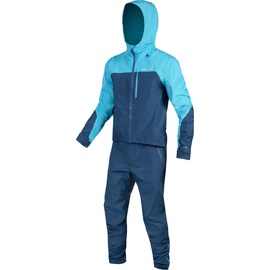 Endura Singletrack Onesie Herren, Regenanzug-Blau-M