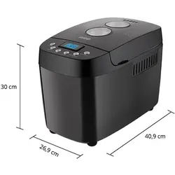 Unold 68525 Backmeister Big Black bis zu ca. 1.500 g Brotgewicht 15 gespeicherte Programme