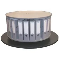 Ordnerdrehsäule 1 Etage grau RT081B1 Tisch.81cm
