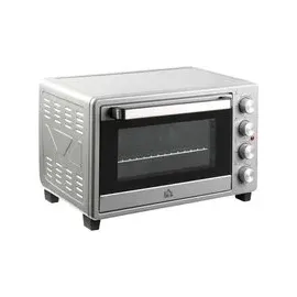 Homcom Minibackofen 32l 1600 W silber inkl. Backblech + Grillrost + Krümelblech