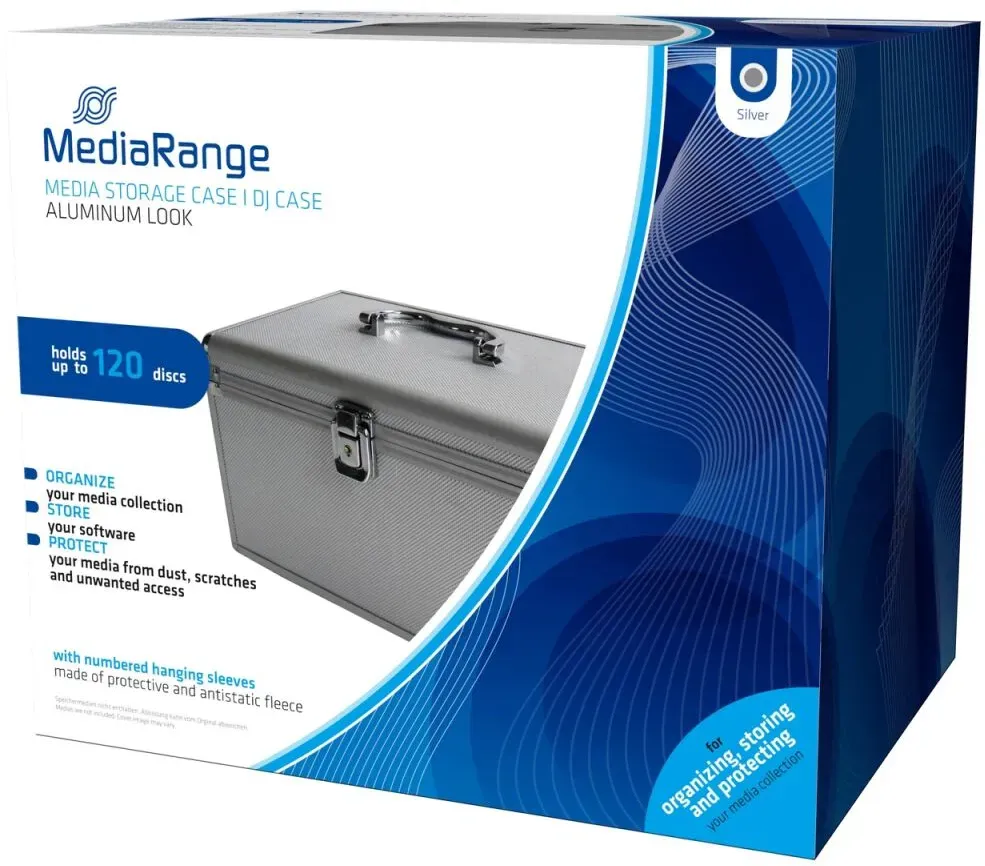 MediaRange BOX79 CD-Hülle Gehäusebox 120 Disks Silber