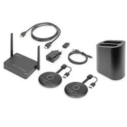 DIGITUS Click & Present - Drahtloses Kollaborationssystem HDMI, 2x TX, 1x RX