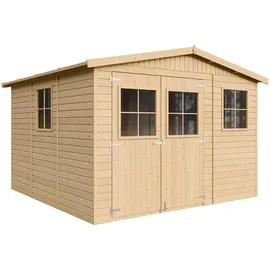 TIMBELA Gartenhaus 3,35 x 2,68 m Natur