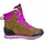 Guggen Mountain Wanderstiefel Uni in Braun-Lila | neonlila / schwarz 36