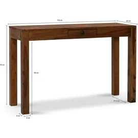 KADIMA DESIGN Schreibtisch Massivholz Home Office, Schublade Modern Handgefertigt | Gr.: onesize