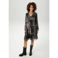 Aniston CASUAL Tunikakleid Paisley-Muster Rosa/Schwarz/Weiß 36
