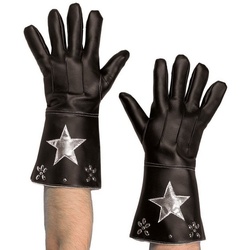 Metamorph Kostüm Rodeo Handschuhe schwarz, Cowboyhandschuhe für die Vegas-Westernshow schwarz
