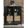 Forte Vitrine HIGH Rock 121,3 x 40,2 x 152,3 cm Schwarz/Riviera Eiche