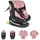 Cangaroo i-Size Kindersitz Quill (40-150cm) Gruppe 0/1/2/3, Isofix, 360° drehbar rosa