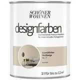 SCHÖNER WOHNEN-Farbe Wandfarbe Designfarbe  (Gemütliches Wollbeige, Matt, 1 l, Konservierungsmittelfrei)
