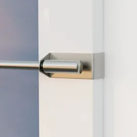 INDEKO Scheibenstange INDEKO "Twist" Gr. 2, silber (edelstahlfarben), Ø:9mm, Gardinenstangen, stufenlos verstellbare Klemmstange bzw. Spannstange