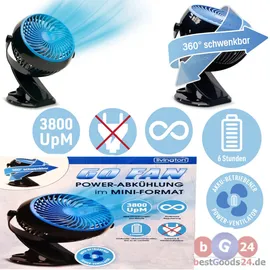 Livington Go Fan Tischventilator schwarz