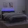 vidaXL Boxspringbett mit Matratze & LED Dunkelgrau 140x200 cm Samt