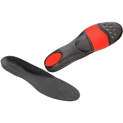 SoleFoot Einlegesohlen ideal für Sportschuhe Einlagen Hi-Performance Schuheinlage Sport Black Deluxe Edition Schwarz/Rot - 46-48