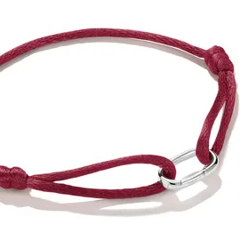 Thomas Sabo Charm-Armband Textilarmband rot Silber 24