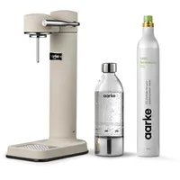 Aarke Carbonator 3, Premium Wassersprudler, Sand Finish + Aarke 60L CO2-Zylinder, 100% erneuerbares CO2