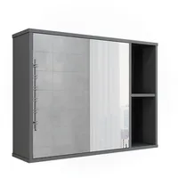 Vicco Badspiegelschrank Leano Anthrazit 80 x 60 cm