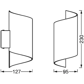 LEDVANCE SMART+ WiFi Wandleuchte Orbis Wall Twist 23 cm x 12,7 cm Tunable White