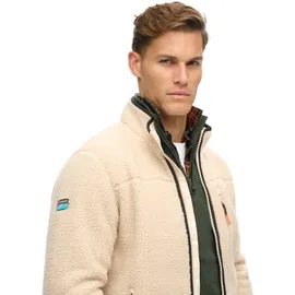 Superdry Outdoor Fleece Jacke Herren Beige/Schwarz XXL