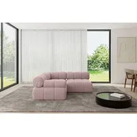 altdecor Ecksofa modulares Sofa Mende-L1 - 190x190x70 cm Rosa Cord