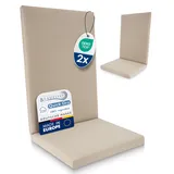 Beautissu 2er Set Premium Hochlehner Auflage 100% Wasserdicht Pflegeleicht