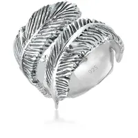 Elli Ring Wickelring Feder in 925 Sterling Silber