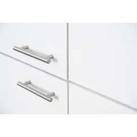 Respekta Küchenzeile Küchenblock Einbauküche 300cm Komplettküche weiß grau respekta