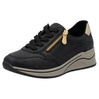 Rieker Keilsneaker Damen goldfarben/schwarz 41