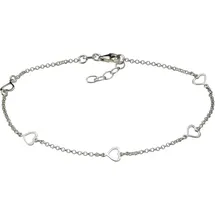 FIRETTI Fußkette FIRETTI "Schmuck Geschenk Silber 925 Körperschmuck Erbskette", silber (silberfarben), Fußketten, Damen, Silber 925 (Sterlingsilber)
