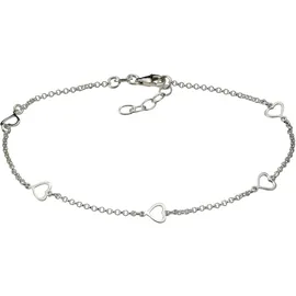 FIRETTI Fußkette FIRETTI "Schmuck Geschenk Silber 925 Körperschmuck Erbskette", silber (silberfarben), Fußketten, Damen, Silber 925 (Sterlingsilber)