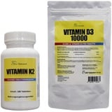 420 Tabletten Vitamin D3 10.000 I.E. + Vitamin K2 200mcg  MK7 Menachinon-7 IE IU