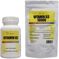 420 Tabletten Vitamin D3 10.000 I.E. + Vitamin K2 200mcg  MK7 Menachinon-7 IE IU