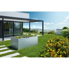 Biohort Hochbeet 2x1 201 x 102 x 77 cm silber-metallic