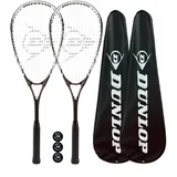 Dunlop Biotec Ti Twin Squash Racket Set (Biotec Set Including 3 Balls)