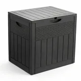 VOUNOT Gartenbox 126 l 56 x 43 x 53 cm Schwarz