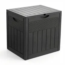 VOUNOT Gartenbox 126 l 56 x 43 x 53 cm Schwarz