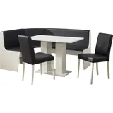 massivline&more Eckbankgruppe MASSIVLINE & MORE "Sylt", weiß (holzwerkstoff mit farbe weiß, lotos 7006 schwarz, schwarz, weiß), Kunstleder, Holzwerkstoff, Kunstleder, Sitzmöbel-Sets, Eckbankgruppe, Eckbank ist umstellbar, Eckbank mit Truhe