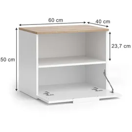 Vicco Kommode Wido 60 x 50 cm Weiß/Sonoma