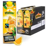 Pfanner Fairtrade Orangensaft (8 x 1 l) – 100% Orange – reich an Vitamin C - Fruchtgetränk im Vorratspack