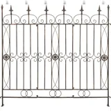 deluke Gartenzaun 124 x 116 cm Bronze/Eisen