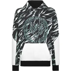 PLEIN SPORT Herren Kapuzensweat TIGER, Schwarz, L