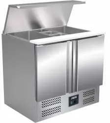 Saro Saladette mit 2 Türen S 900 E, Edelstahl 323-10078 , 1 Saladette