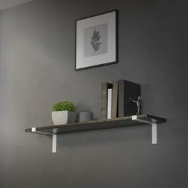 ML-Design 4 Stück Regalhalterung 25x4x14,5 cm Weiß aus Metall 10 Zoll L-Form