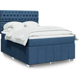 vidaXL Boxspringbett 140 x 200 cm Blau