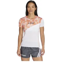 adidas Terrex Techrock Pro Kurzarm-t-shirt - White / Semi Impact Orange - M