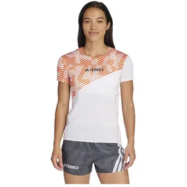 adidas Terrex Techrock Pro Kurzarm-t-shirt - White / Semi Impact Orange - M