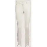 Madeleine Verkürzte 5-Pocket-Hose mit Fransen in wollweiß | Gr.: 22