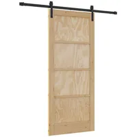 vidaXL Schiebetür rechts 86 x 198,5 cm schwarz